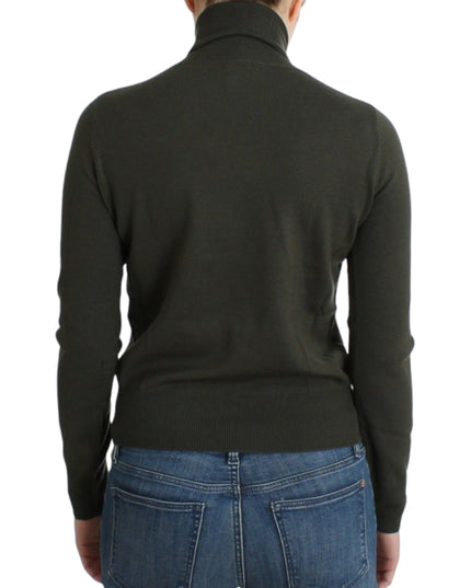 John Galliano Green wool turtleneck sweater