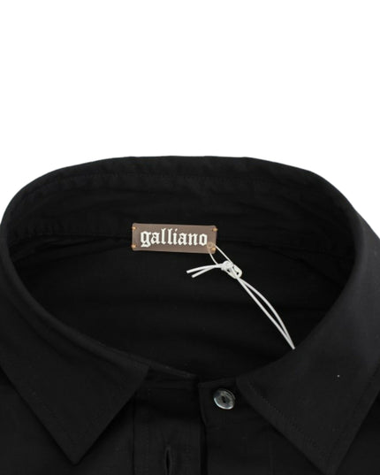John Galliano Black cotton shirt top