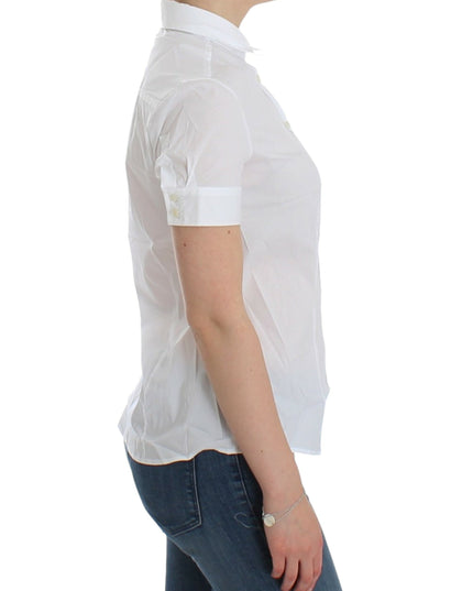 John Galliano White Cotton Shirt Top