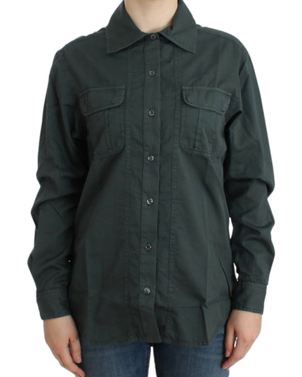 Cavalli Gray button down shirt