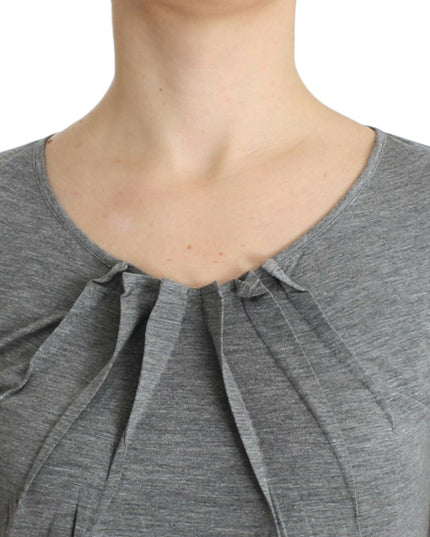 Cavalli Gray 3/4 sleeves jumper top