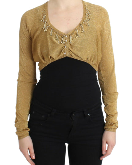 Cavalli Gold embellished gold shrug