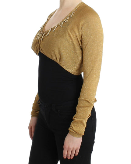 Cavalli Gold embellished gold shrug