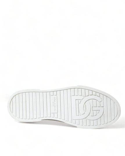 Dolce & Gabbana Brown Leopard Canvas Sneakers Shoes