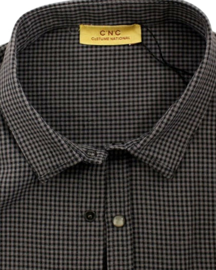 Costume National Gray linen casual shirt