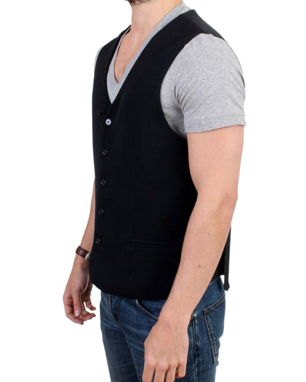 Costume National Black wool blend casual vest