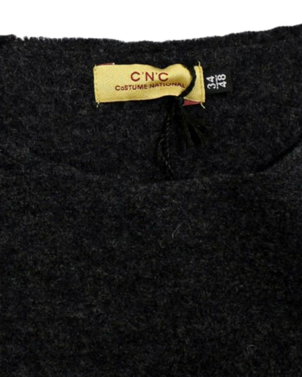 Costume National Gray wool crewneck sweater