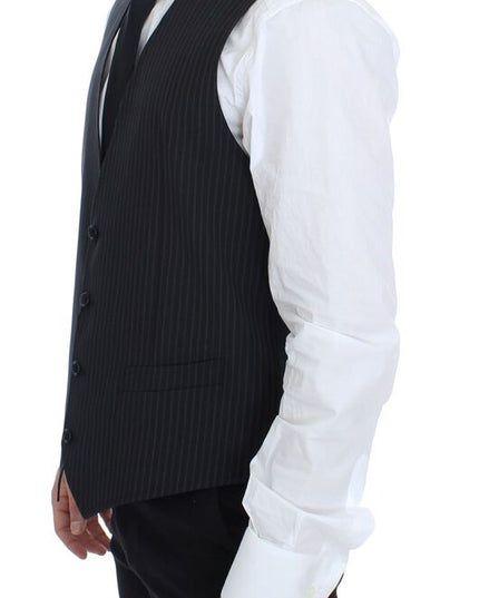 Dolce & Gabbana Gray Stretch Formal Dress Vest Gilet