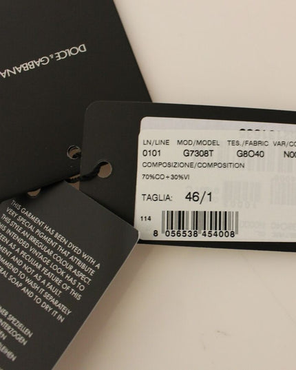 Dolce & Gabbana Black Cotton Blend Dress Vest Gilet