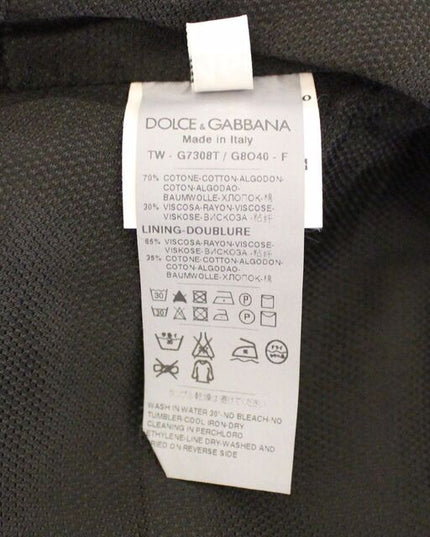 Dolce & Gabbana Black Cotton Blend Dress Vest Gilet