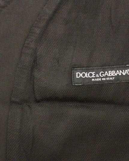Dolce & Gabbana Black Cotton Blend Dress Vest Gilet