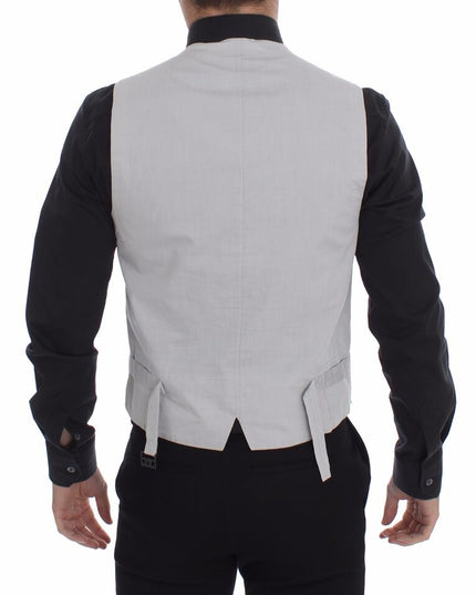 Dolce & Gabbana Beige Silk Blend Dress Formal Vest Gilet