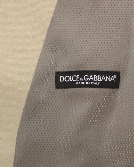 Dolce & Gabbana Beige Cotton Dress Vest Blazer Jacket