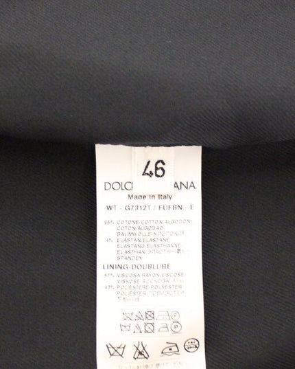 Dolce & Gabbana Blue Cotton Stretch Dress Vest Blazer