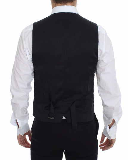 Dolce & Gabbana Gray Wool Stretch Dress Vest Jacket Blazer