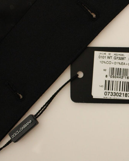 Dolce & Gabbana Black Wool Silk Stretch Dress Vest Blazer