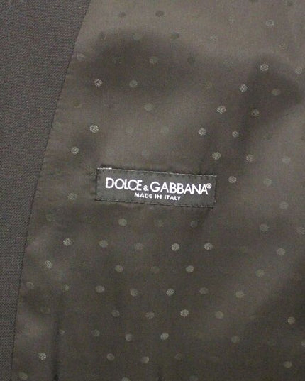 Dolce & Gabbana Black Wool Silk Stretch Dress Vest Blazer