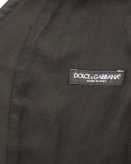 Dolce & Gabbana Black Cotton Viscose Dress Vest Blazer