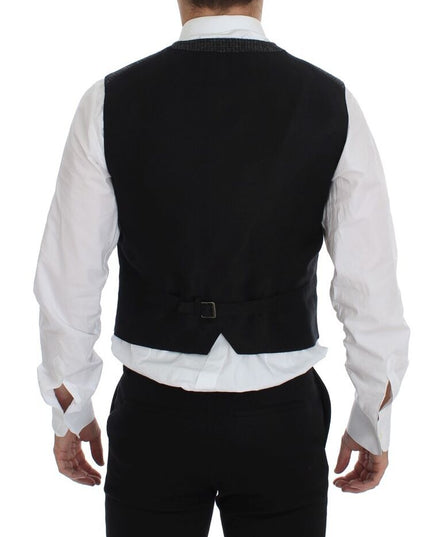 Dolce & Gabbana Gray Wool Blend Vest Gilet Weste