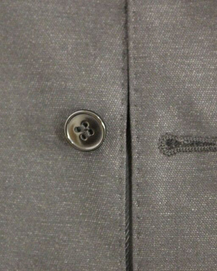 Dolce & Gabbana Gray Wool Silk Dress Vest Gilet Weste