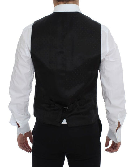Dolce & Gabbana Gray Wool Formal Dress Vest Gilet Weste