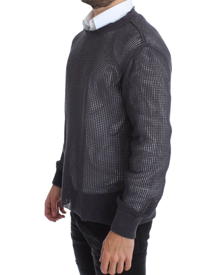 Dolce & Gabbana Purple Runway Netz Pullover Netted Sweater