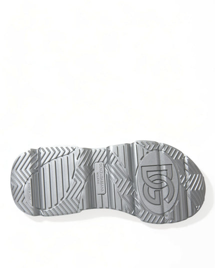 Dolce & Gabbana Silver DAYMASTER Leather Men Casual Sneakers Shoes