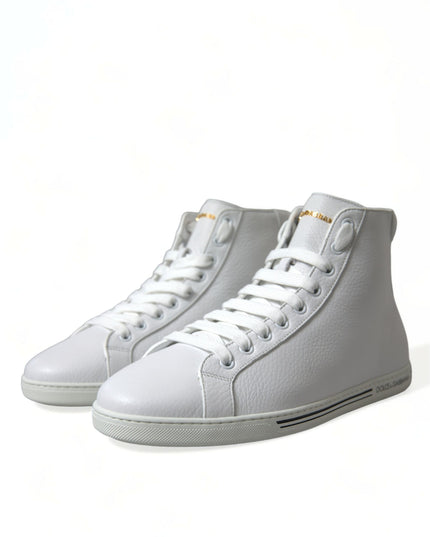 Dolce & Gabbana White Saint Tropez High Top Men Sneakers Shoes