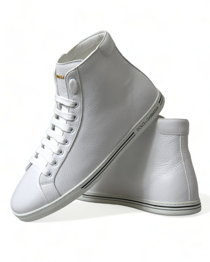 Dolce & Gabbana White Saint Tropez High Top Men Sneakers Shoes