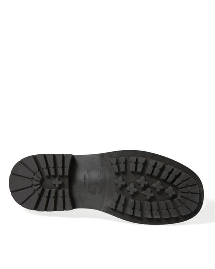 Dolce & Gabbana Brown Leather Lace Up Derby Men Dress Shoes