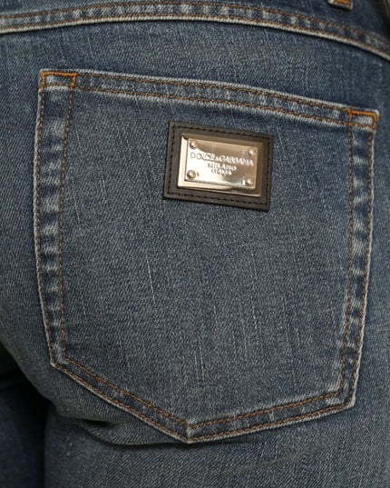 Dolce & Gabbana Blue BOYFRIEND Mid Waist Cotton Denim Jeans