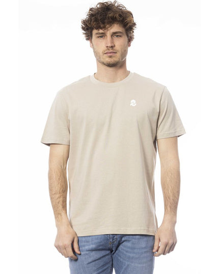 Invicta Beige Cotton Men T-Shirt