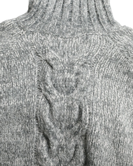 Dolce & Gabbana Gray Cashmere Turtle Neck Pullover Sweater