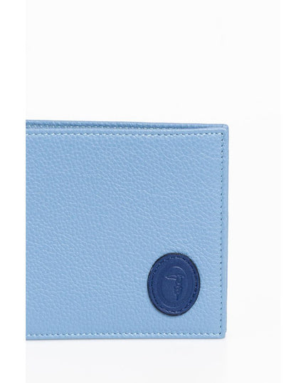 Trussardi Light Blue Leather Men Wallet