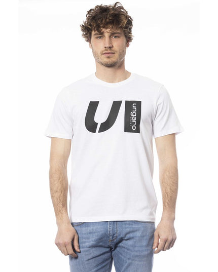 Ungaro Sport White Cotton Men T-Shirt