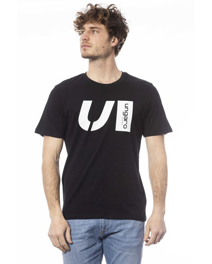 Ungaro Sport Black Cotton Men T-Shirt
