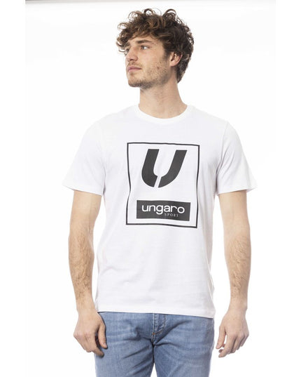 Ungaro Sport White Cotton Men T-Shirt