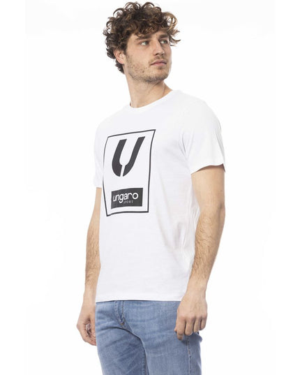 Ungaro Sport White Cotton Men T-Shirt