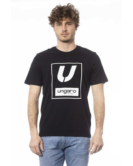 Ungaro Sport Black Cotton Men T-Shirt