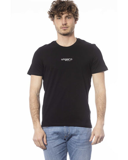 Ungaro Sport Black Cotton Men T-Shirt