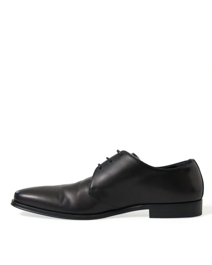 Dolce & Gabbana Black Leather Lace Up Formal Derby Dress Shoes
