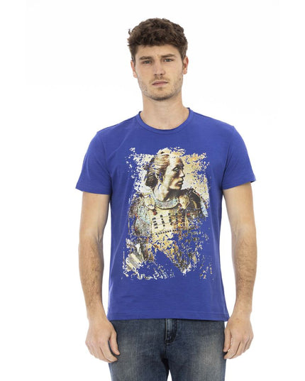Trussardi Action Blue Cotton Men T-Shirt