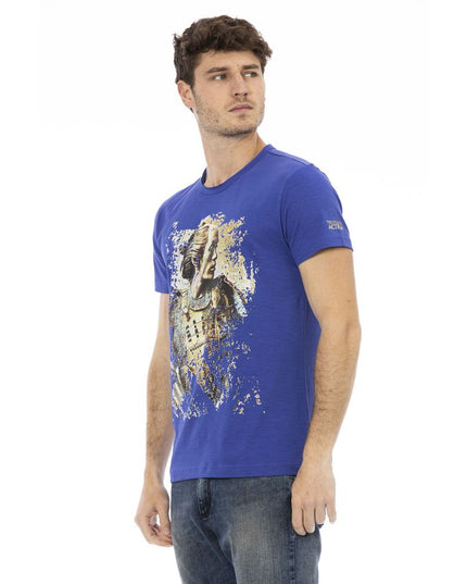 Trussardi Action Blue Cotton Men T-Shirt