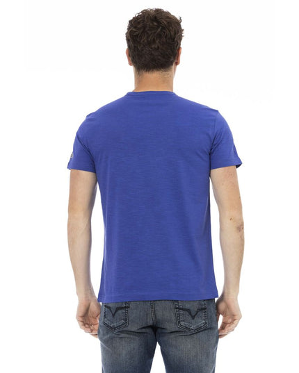 Trussardi Action Blue Cotton Men T-Shirt