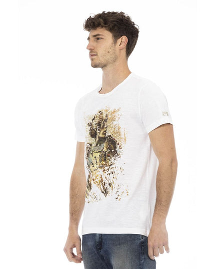 Trussardi Action White Cotton Men T-Shirt
