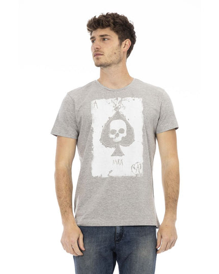 Trussardi Action Gray Cotton Men T-Shirt