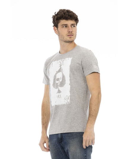 Trussardi Action Gray Cotton Men T-Shirt