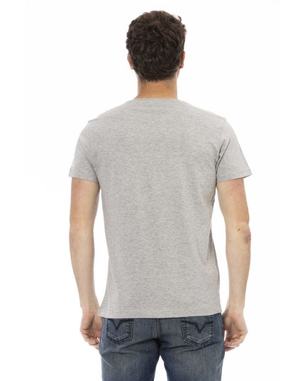 Trussardi Action Gray Cotton Men T-Shirt