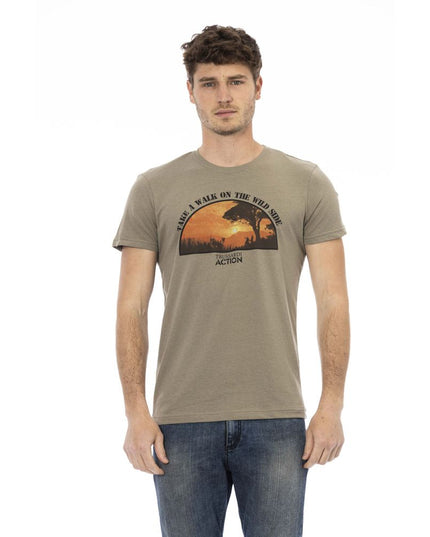 Trussardi Action Green Cotton Men T-Shirt