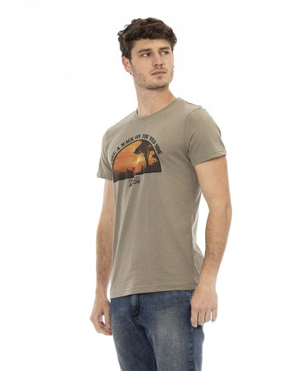 Trussardi Action Green Cotton Men T-Shirt